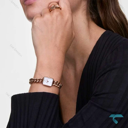 ساعت بند کارتیه ای زنانه دنیل ولینگتون رزگلد DW-7540-L