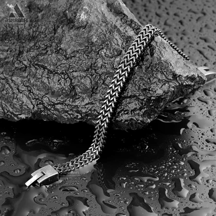 دستبند تیتانیوم مردانه Vintage Men Chain Bracelet SK1