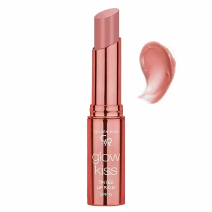 بالم لب جامد گلدن رز ,مدل Glow Kiss Tinted رنگ Vanilla Latte شماره 01