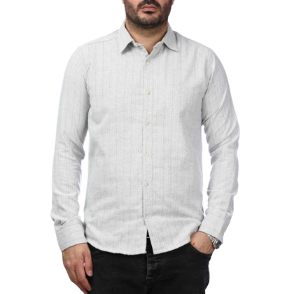 پیراهن آستین بلند راه راه مردانه مدل 6102069