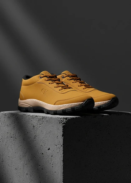 کفش مردانه عسلی CK مدل Behdad