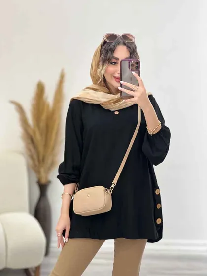 شومیز جلو بسته بغل سه دکمه