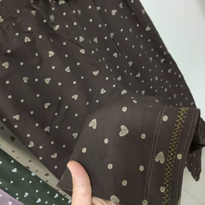 شلوارک نخ پنبه قلب و توپی زنانه