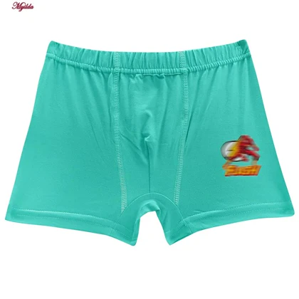 شورت پنبه‌ای پسرانه کوزا مدل پادار سبزآبی کد 4595