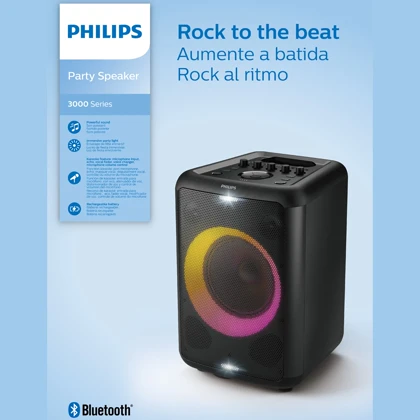 اسپیکر بلوتوثی کارائوکه فیلیپس Philips مدل TAX3206 با نورپردازی