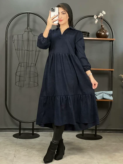 پیراهن کبریتی طبقه‌ای تارا کد 1346