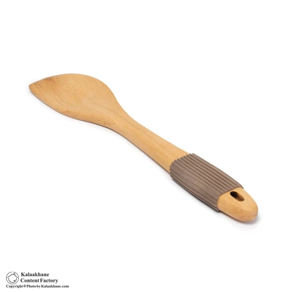 کفگیر هلالی چوبی یونیک دسته سیلیکونی مدل 1110