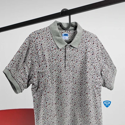 پولوشرت ضدتعریق مدل دیما طرح ملانژ قرمز