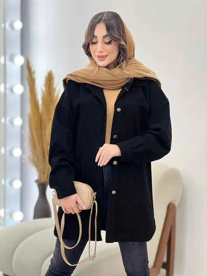 مانتو کتان دو جیب بنیتا