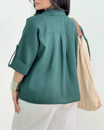 شومیز مچ پاکتی عاطفه(57)کد:5672