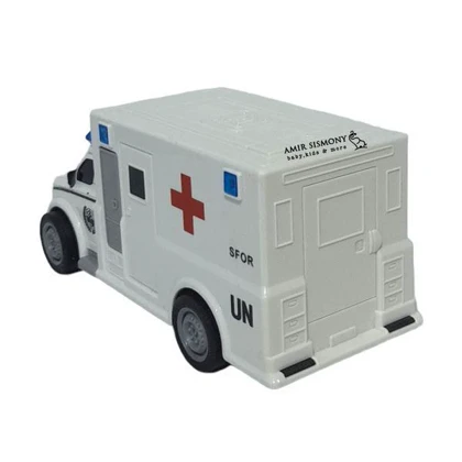 ماشین آمبولانس سفید کششی کد 117-2