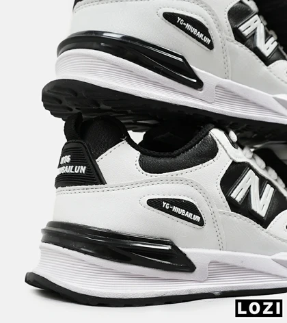 کفش کتانی مردانه سفید مشکی NEW BALANCE yg niubailun