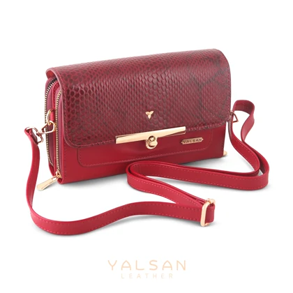 کیف دوشی زنانه چرم یلسان مدل لیندا کد106-MRV