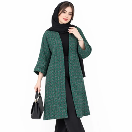 مانتو پاییزه زنانه چهارخونه شانل ترک آوا