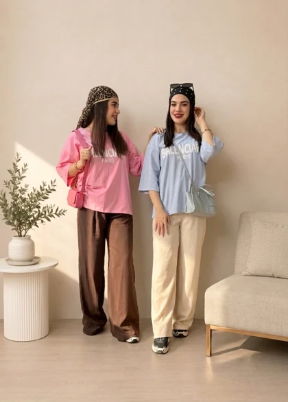 تیشرت لانگ بالنسیاگا
