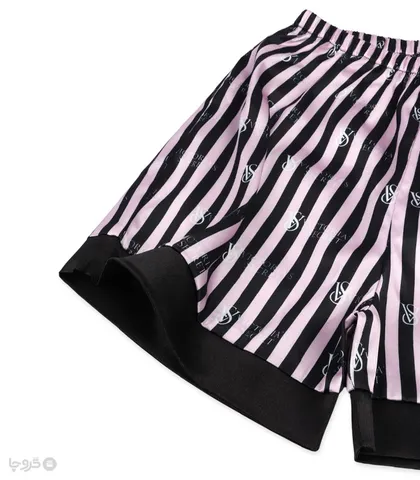 ست لباس خواب راحتی شلوارک و بلوز ساتن anamax آنامکث کد 025 طرح Victoria's Secret