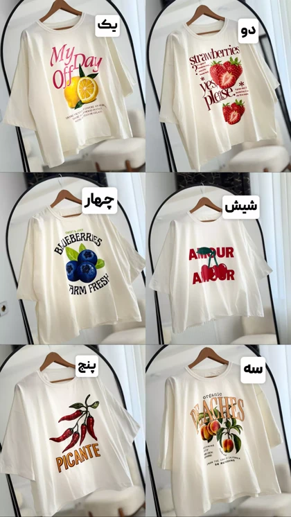 تیشرت باکسی میوه ای3245a