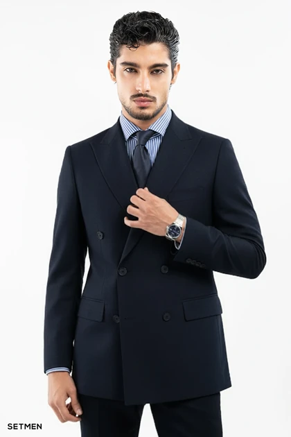 کت و شلوار مردانه دبل برست خاویاری