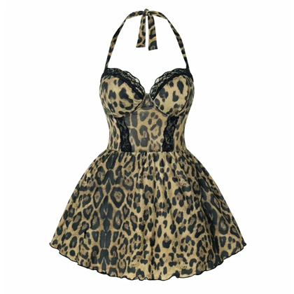 لباس خواب فانتزی پلنگی برند Kenzo سایز بزرگ کد 1628