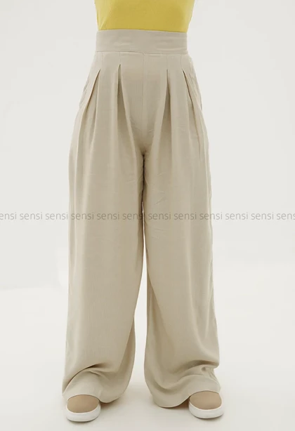 شلوار لینن پشت کش 4پیله کد1005464