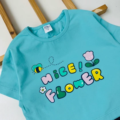 ست تیشرت شلوارک Nice flower مناسب برای 2 تا 4 سال