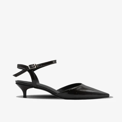 کفش مجلسی زنانه پاشنه‌دار 3 سانت ورنی مدل valentino 3004074