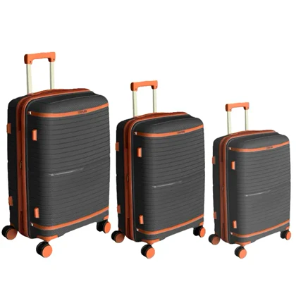 چمدان نشکن تیتان پلورا مدل TITANPLORA - TP6666 TRAVEL IN STYLE سری 4 عددی (کیف آرایشی هدیه)