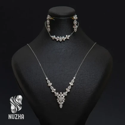 سرویس زنجیری نقره زنانه کدsnz1010