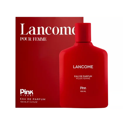 ادوپرفیوم زنانه پینک ویژوآل مدل Lancome حجم 100 میلی لیتر طرح مدرن