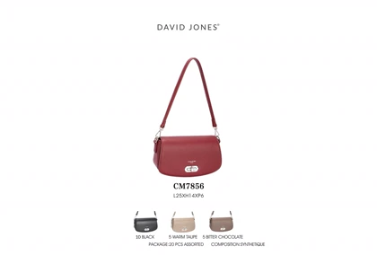 کیف دوشی زنانه چرم مصنوعی بدون دسته دیوید جونز DAVIDJONES