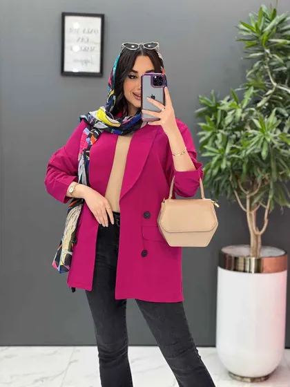 مانتو کتی چهاردکمه یقه آرشال