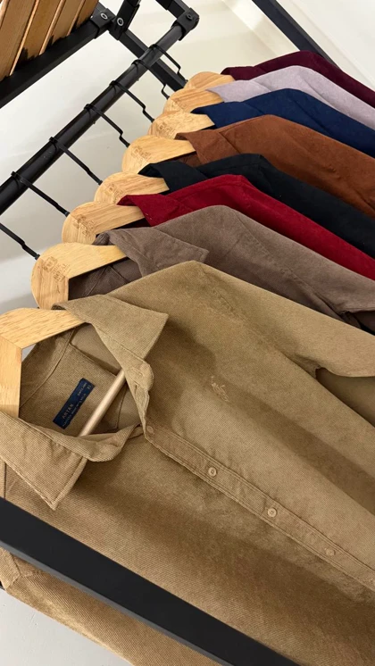 پیراهن مخمل کبریتی 2594