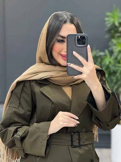 بارانی شش دکمه ژیله گرد کوتاه