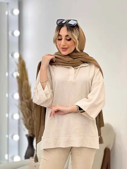 شومیز جلو بسته دو تکه