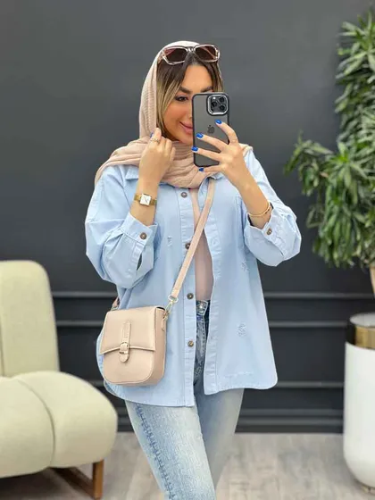 مانتو دو جیب زاپ‌دار دنیز