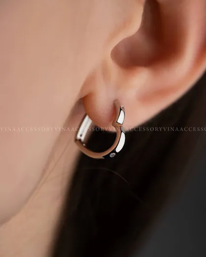 گوشواره قلب ژوپینگ نقره ای