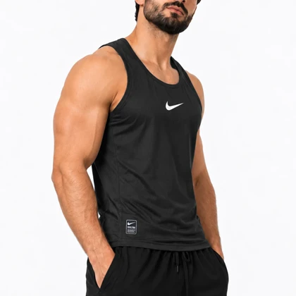 رکابی ورزشی مردانه نایک مدل Dri Fit-YC502 مشکی