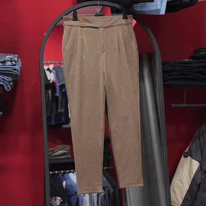 شلوار پارچه ای کمر انگلیسی موکا MC4052