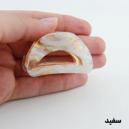 کلیپس دخترانه فلزی مدل مثلثی آبرنگی کوچک