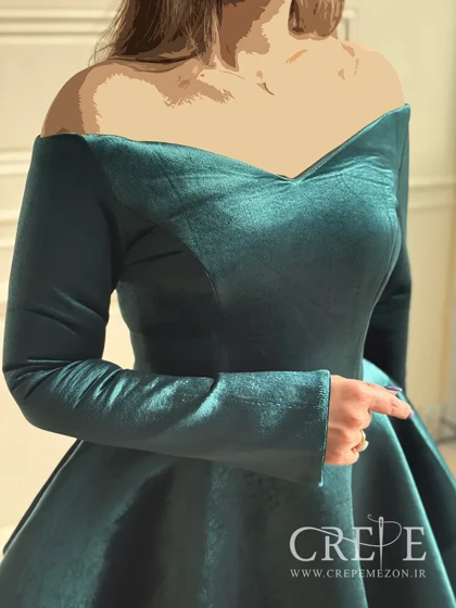 پیراهن عروسکی ساندویچی مخمل