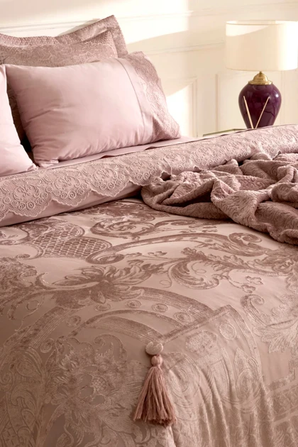 سرویس روتختی دو نفره Karaca Home مدل Valeria Best پنبه‌ای - گلبهی