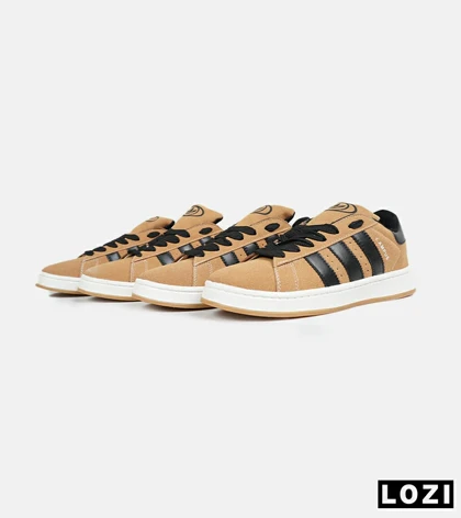 کفش کتانی مردانه و زنانه قهوه ای مشکی ADIDAS Campus مدل 6484