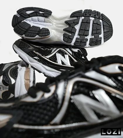 کفش کتانی مردانه و زنانه مشکی نقره ای NEW BALANCE 1064