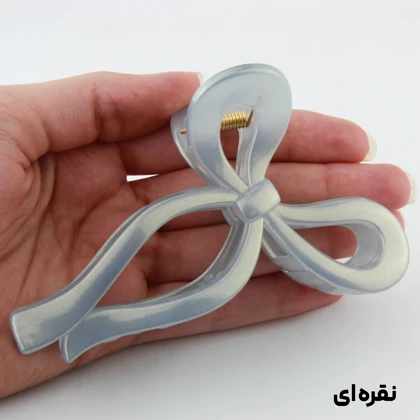 کلیپس دخترانه مدل پاپیون دنباله دار دو رنگ