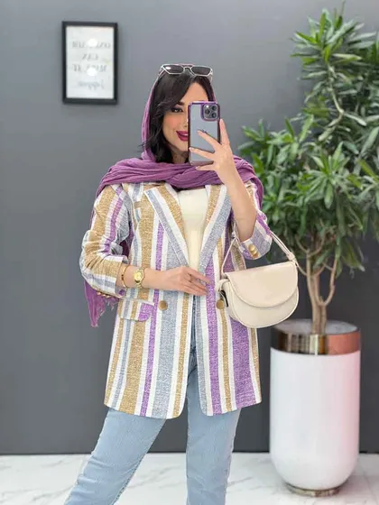 مانتو کتی راه راه تومبا