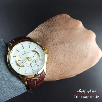 ساعت مچی مردانه موتور ژاپن برند رمانسون مدل DO1200 بند چرمی