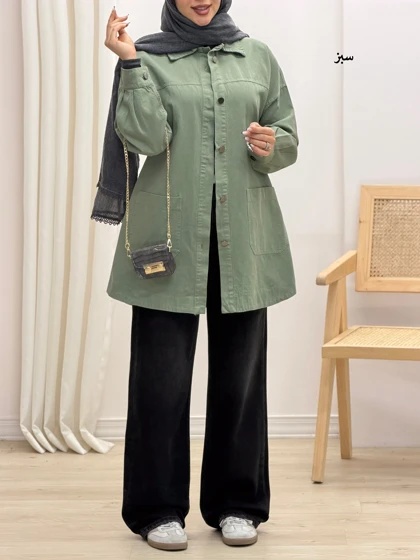 3379-مانتو کتان مرداس