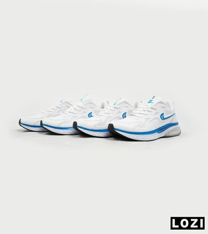 کفش کتانی مردانه سفید آبی Nike air max pluse