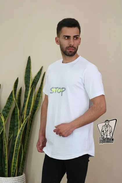 تیشرت یقه گرد NEVER STOP