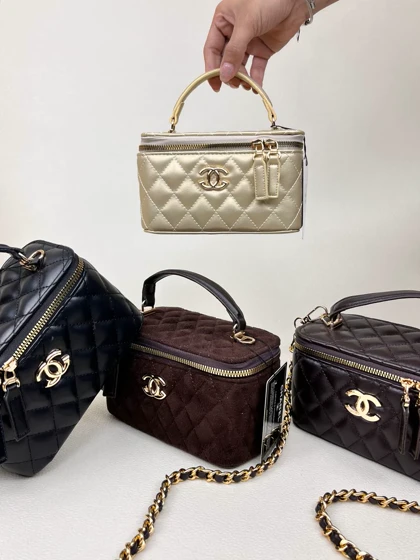 کیف زنانه باکسی دوختی آینه دار شنل CHANEL کد 1670